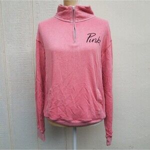 Pink Victoria Secret 1/4 zip jacket size small